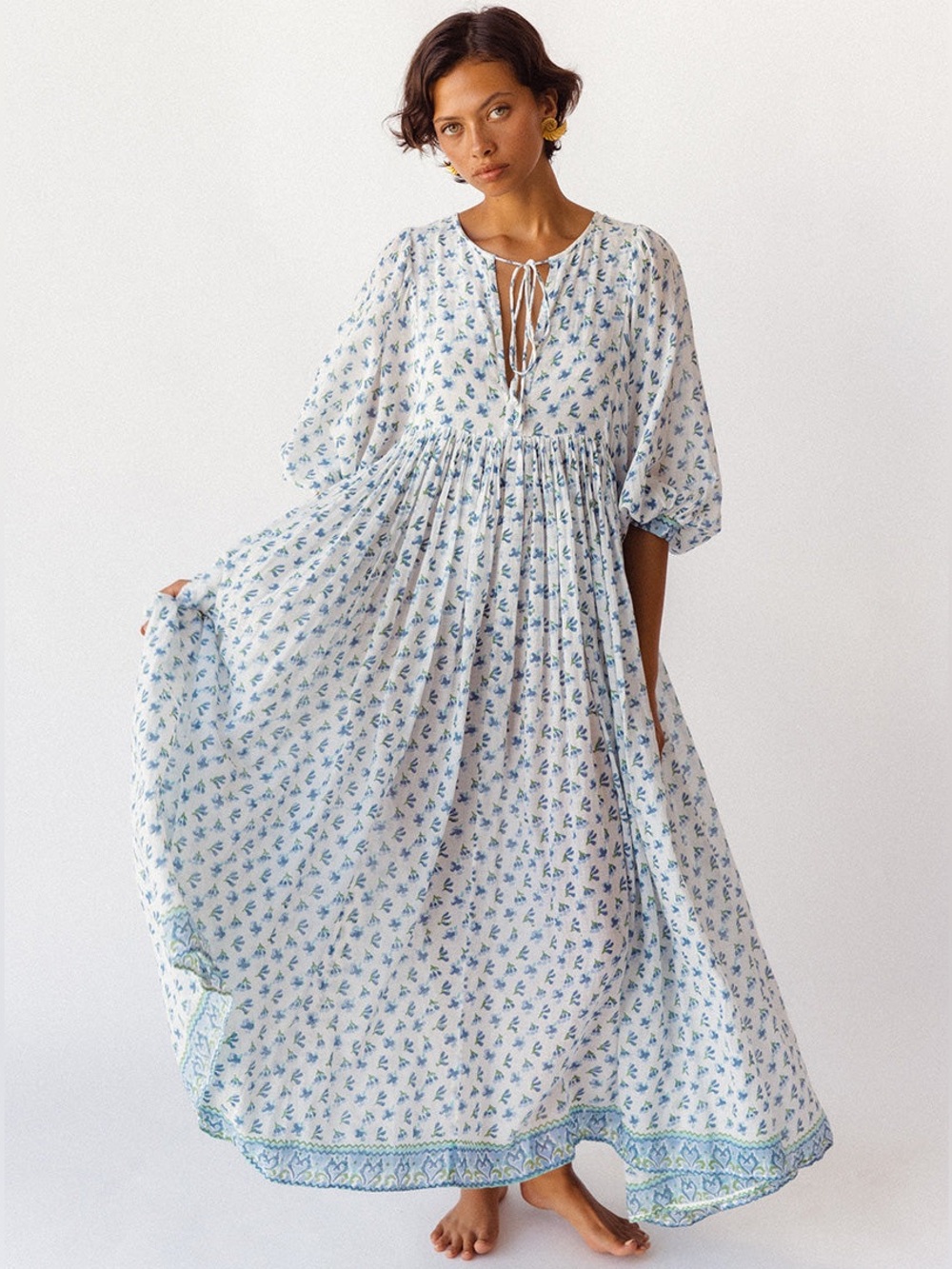 DAUGHTERS OF INDIA Kyra Maxi Dress in Azure - Picture 6 of 16
